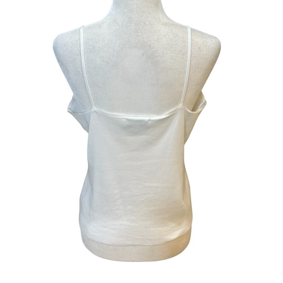 White Beaded Pineapple Print Women's Sweater Top size L - Picture 3 of 7